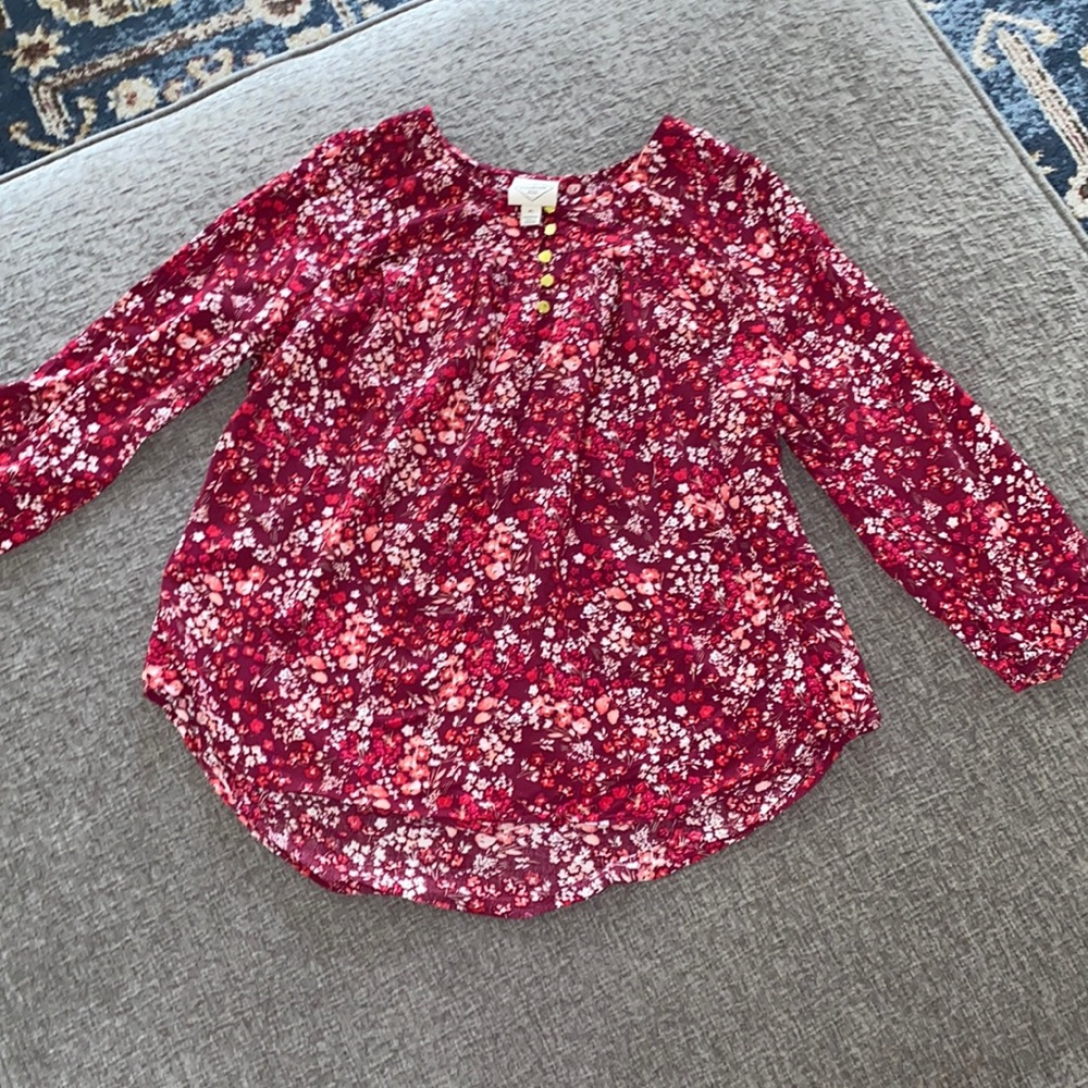 Fusia & Pink floral blouse petite large